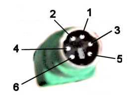 MINI-DIN6 male connector
